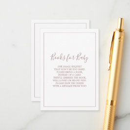 ミニマリスト ローズゴールド 赤ちゃんのための本 カード