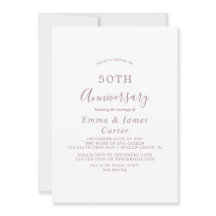 ミニマリスト ローズゴールド 50周年 結婚記念日
