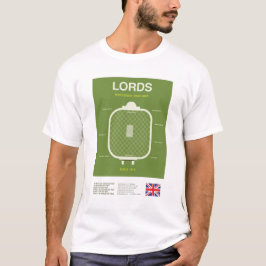ミニマリスト ローズ・クリケット・グラウンド ラインプリントTシャツ Tシャツ