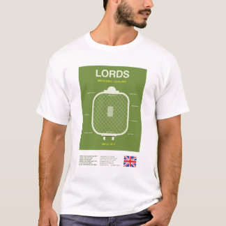 ミニマリスト ローズ・クリケット・グラウンド ラインプリントTシャツ Tシャツ