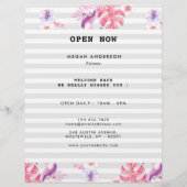 ミニマリスト ローズ ホワイト フィットネス チラシ (裏面)