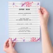 ミニマリスト ローズ ホワイト フィットネス チラシ (手)