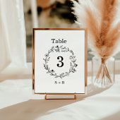 ミニマリスト ワイルドフラワー リース フォーク ラスティック ウェディング 招待状