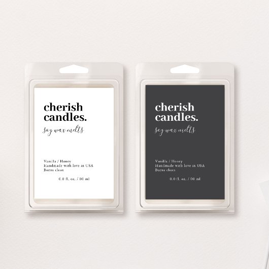 ミニマリスト ワックス メルト パック ホワイト ラベル