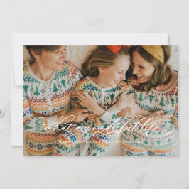 ミニマリスト ワンダフル ライフ カリグラフィー ホワイト シーズンカード