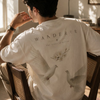 ミニマリスト・ワンダラー・エステティック・ダブ・オーバーサイズ Tシャツ