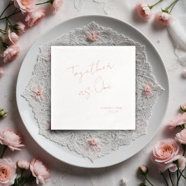 ミニマリスト「一つとしてともに」結婚の 箔ナプキン