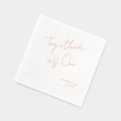 ミニマリスト「一つとしてともに」結婚の 箔ナプキン (左)