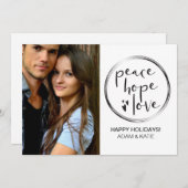 ミニマリスト | 休日 | 平和 希望 愛 | フォト シーズンカード (正面/裏面)