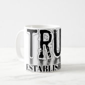 ミニマリスト「信頼」タイポグラフィー コーヒーマグカップ - Inspira (正面左)