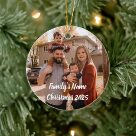 ミニマリスト 写真 クリスマス 2025 オーダーメイド セラミックオーナメント