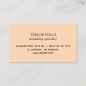 ミニマリスト、初めましてブラウンベージュに挨拶 名刺 (裏面)