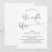 ミニマリスト 前夜のリハーサルディナー 招待状 (正面/裏面)