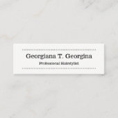 、ミニマリスト、専門の名刺きれいにして下さい スキニー名刺 (正面)