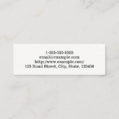 、ミニマリスト、専門の名刺きれいにして下さい スキニー名刺 (裏面)