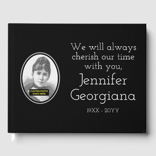 ミニマリスト、尊敬すべき悔やみや弔慰ゲストブック ゲストブック (正面)