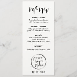 ミニマリスト，平和，希望，愛，休日メニュー メニュー