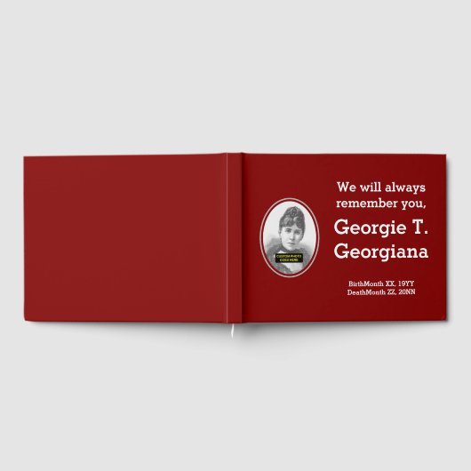 ミニマリスト,悲しい悔やみや弔慰ゲストブック ゲストブック (全面)