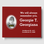 ミニマリスト,悲しい悔やみや弔慰ゲストブック ゲストブック (正面)