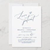 ミニマリスト, 愛は忍耐強い, 日程変更カード 招待状 (正面)