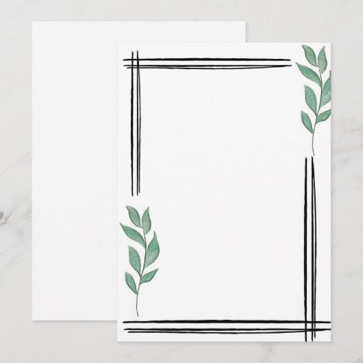 ミニマリスト 招待状 (正面/裏面)