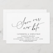 ミニマリスト, 新しい日程を保存, 日程を変更 招待状 (正面/裏面)