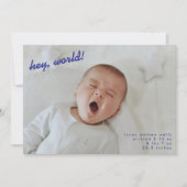 ミニマリスト 新生児 写真 出産報告 案内状 (正面)