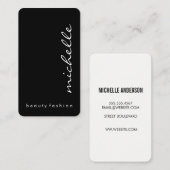 ミニマリスト/曲面文字/垂直 名刺 (正面/裏面)