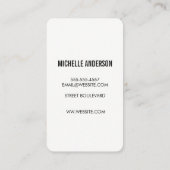 ミニマリスト/曲面文字/垂直 名刺 (裏面)