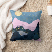 ミニマリスト 月 星 天体 山 谷 クッション (ブランケット)