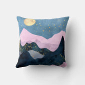 ミニマリスト 月 星 天体 山 谷 クッション (裏面)