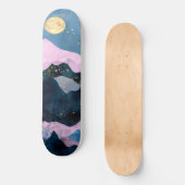 ミニマリスト 月 星 天体 山 谷 スケートボード (正面)