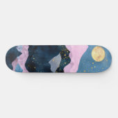 ミニマリスト 月 星 天体 山 谷 スケートボード (横)