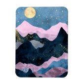 ミニマリスト 月 星 天体 山 谷 マグネット (縦)
