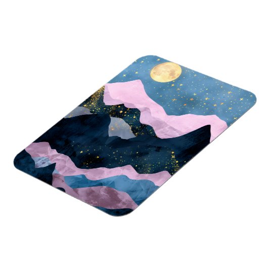 ミニマリスト 月 星 天体 山 谷 マグネット (左側)