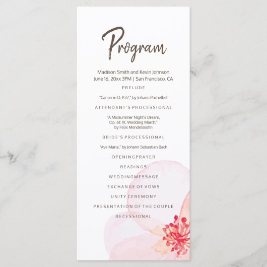 ミニマリスト+水彩フローラ結婚ズ プログラム (正面)