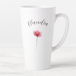ミニマリスト 水彩 ボタニカル フラワー おしゃれ 可愛い カフェラテマグ