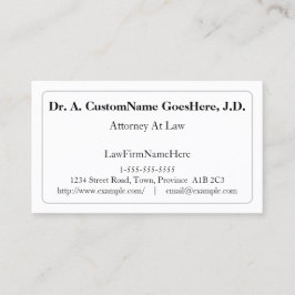 ミニマリスト、法的プロフェッショナル名刺 名刺