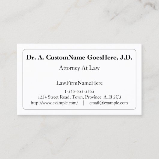 ミニマリスト、法的プロフェッショナル名刺 名刺 (正面)