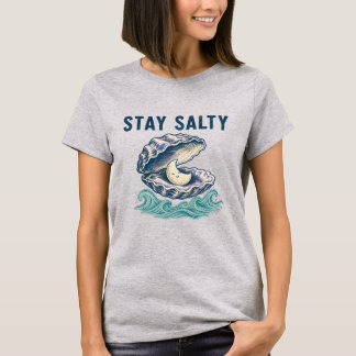 ミニマリスト 海岸スタイル ステイ サルティ Tシャツ