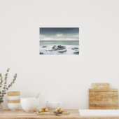 ミニマリスト 海岸風景 写真 ポスター (キッチン)