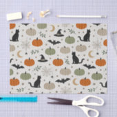 ミニマリスト 猫 かぼちゃ ハロウィン 薄葉紙 (クラフト)