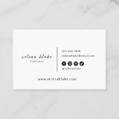 ミニマリスト(白黒) | モダンプロフェッショナル 名刺 (裏面)