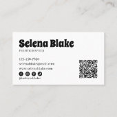 ミニマリスト（白黒） | QRコモダンード 名刺 (裏面)