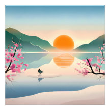 ミニマリスト 禅 Sunrise Lake 