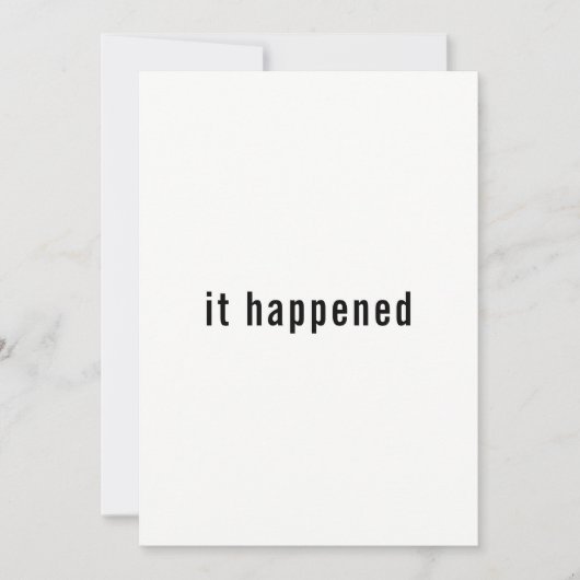 ミニマリスト 結婚しました ウェブサイト RSVP レセプション 招待状 (正面)