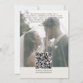 ミニマリスト 結婚しました 2枚の写真 QRコード ウェディング 案内状 (裏面)