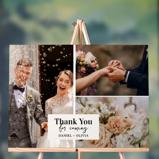 ミニマリスト 結婚式 サンクスギフト 写真入り アクリルサイン (ニュートラル)