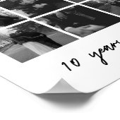 ミニマリスト 結婚10周年記念カップル写真 ポスター (角)