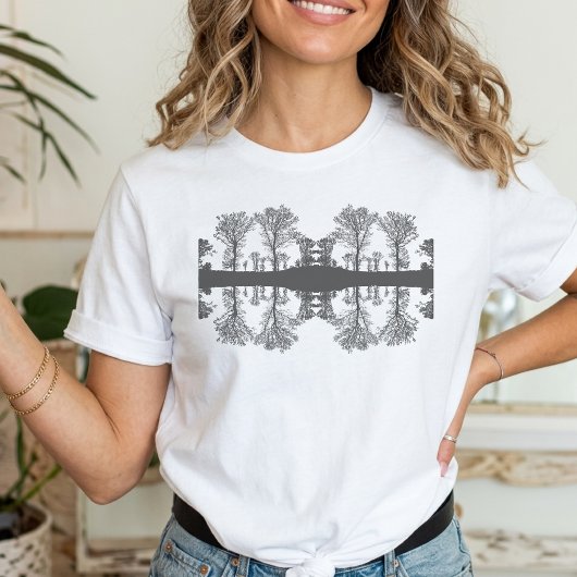 ミニマリスト 自然の反射木 Tシャツ